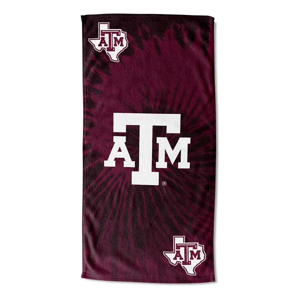 NCAA Texas A&M Aggies Psychedelic Beach Towel 30x60 Inches