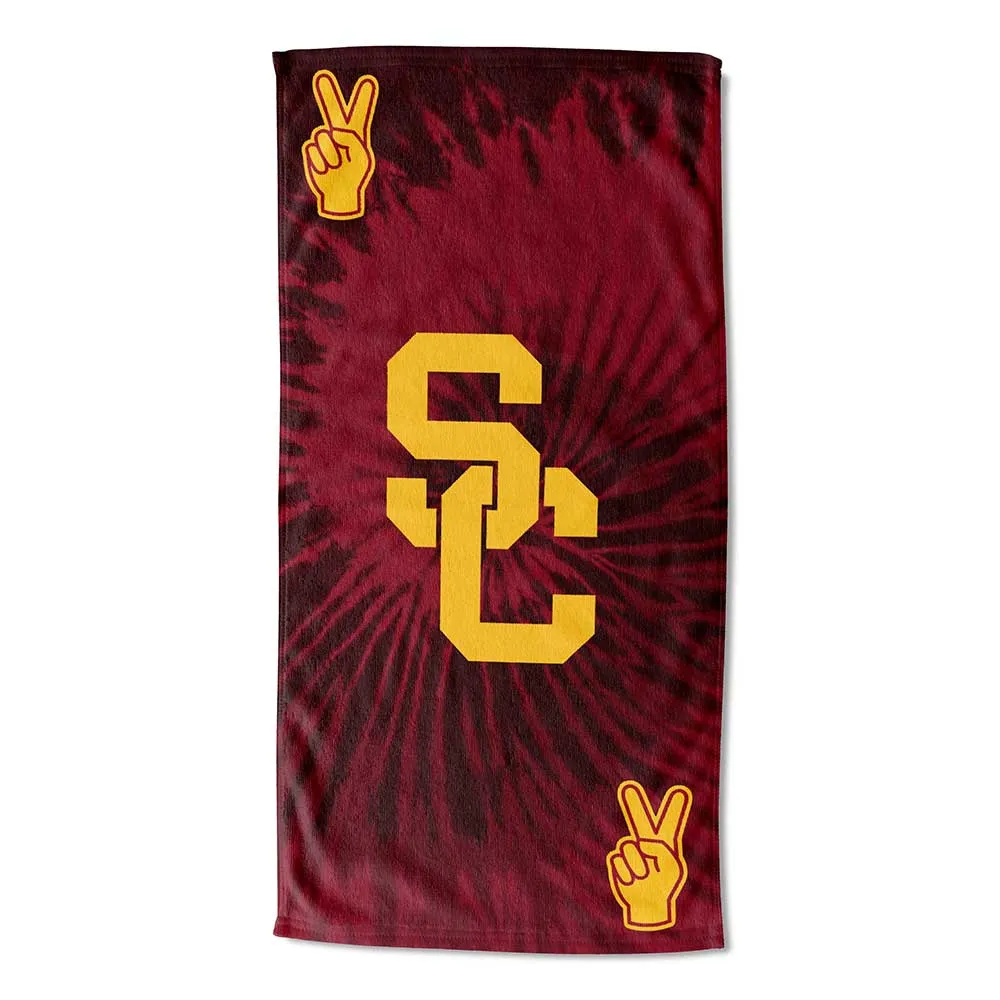 NCAA USC Trojans Psychedelic Beach Towel 30x60 Inches