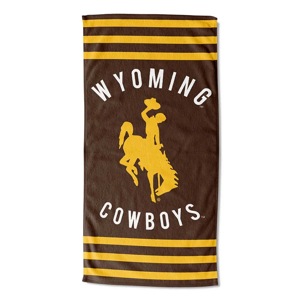 NCAA Wyoming Cowboys Stripes Beach Towel 30x60 Inches