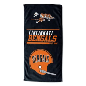 NFL Cincinnati Bengals 40 Yard Dash Legacy Beach Towel 30x60 Inches