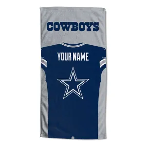 NFL Dallas Cowboys Jersey Personalized Beach Towel 30x60 Inches