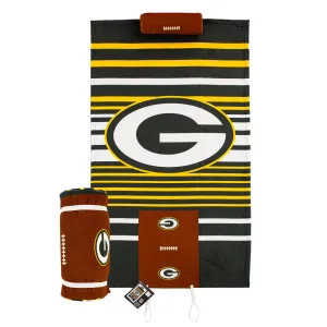 NFL Green Bay Packers Lateral Comfort Towel With Foam Pillow 32 x 60 Inches