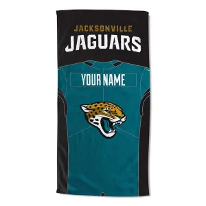 NFL Jacksonville Jaguars Jersey Personalized Beach Towel 30x60 Inches