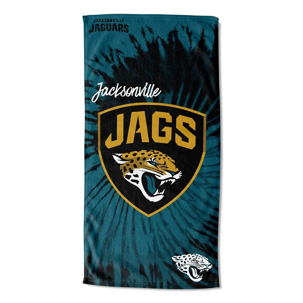 NFL Jacksonville Jaguars Psychedelic Beach Towel 30x60 Inches