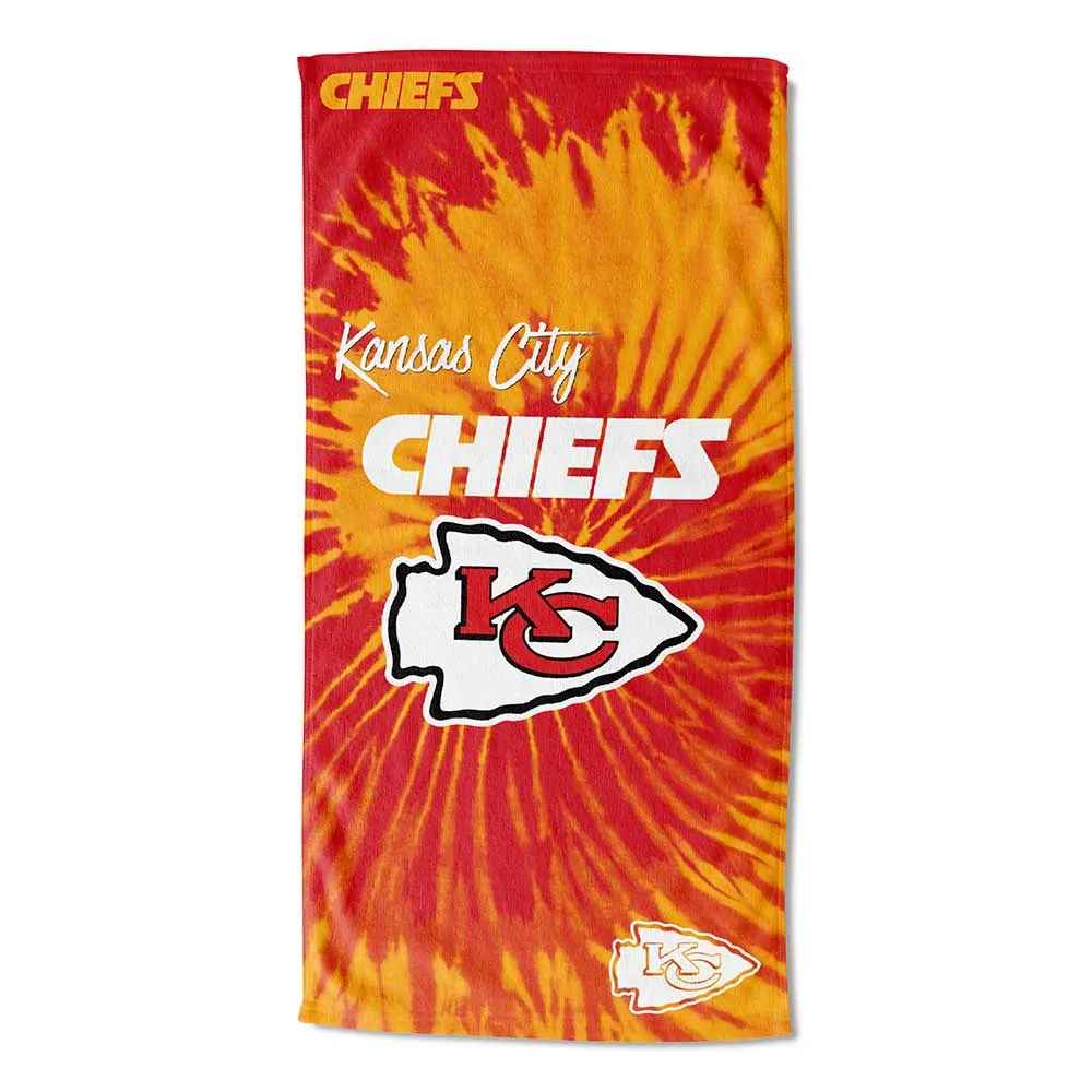 NFL Kansas City Chiefs Psychedelic Beach Towel 30x60 Inches