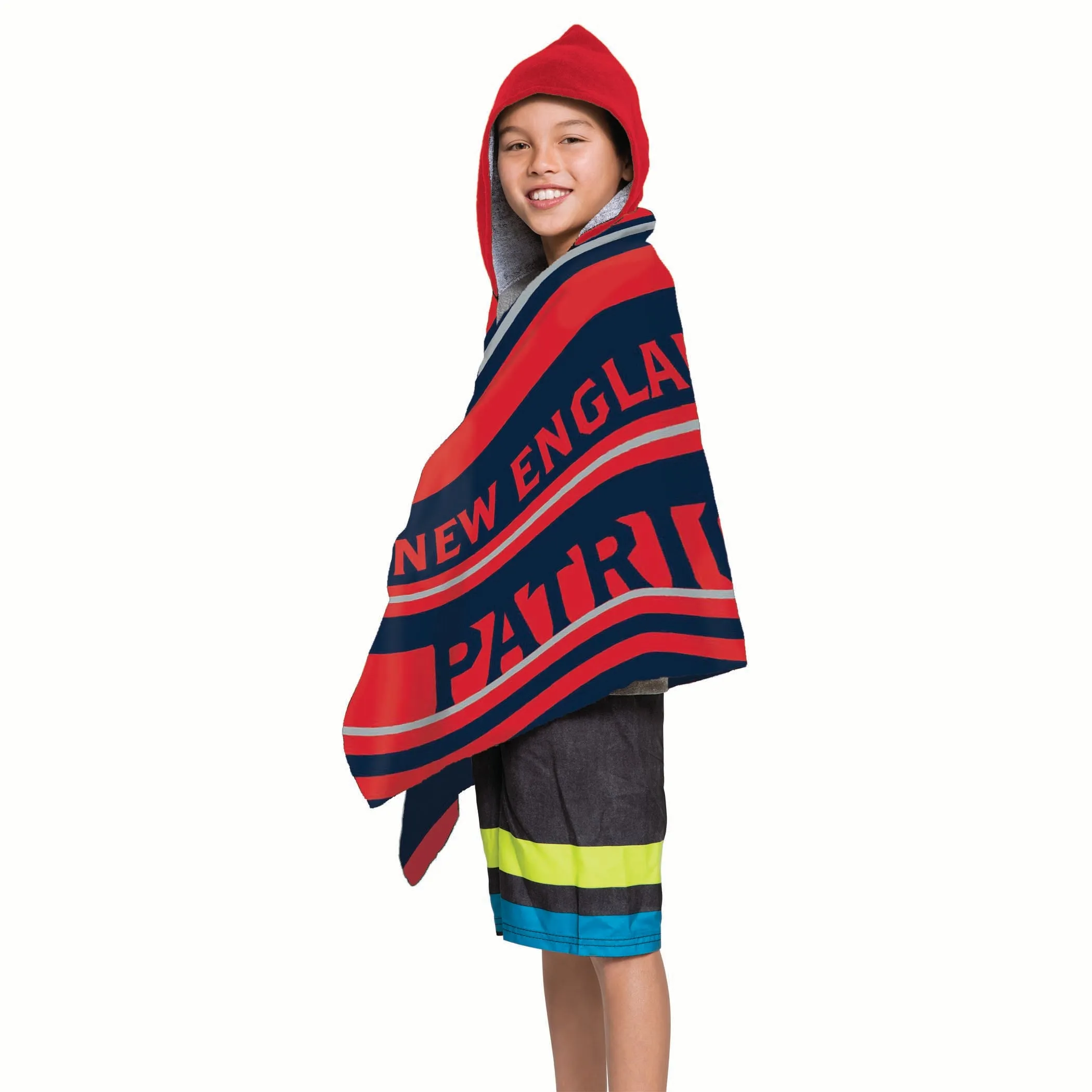 NFL New England Patriots Juvy Hooded Towel 21 x 51 Inches