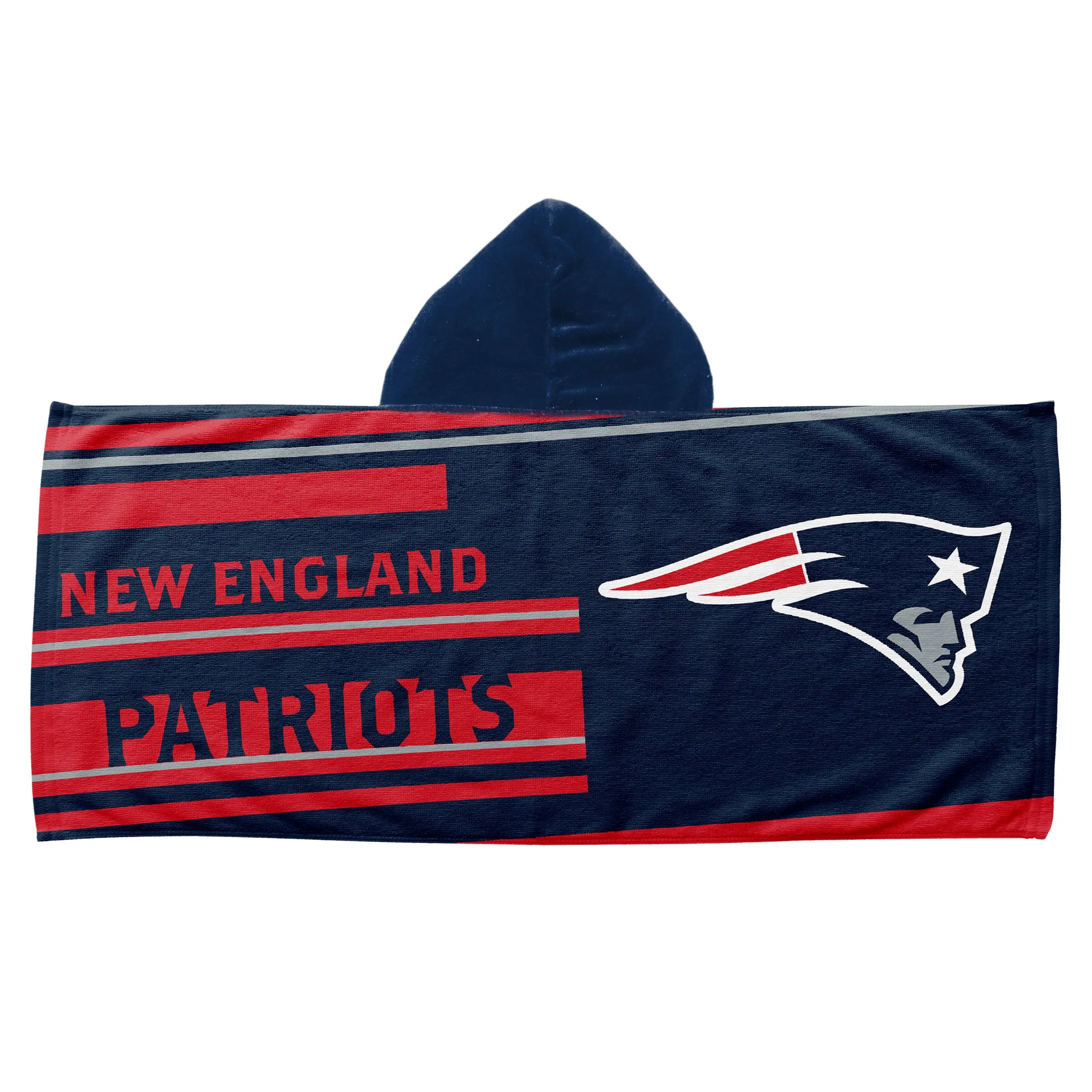 NFL New England Patriots Juvy Hooded Towel 21 x 51 Inches