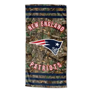 NFL New England Patriots Realtree Stripes Beach Towel 30x60 Inches