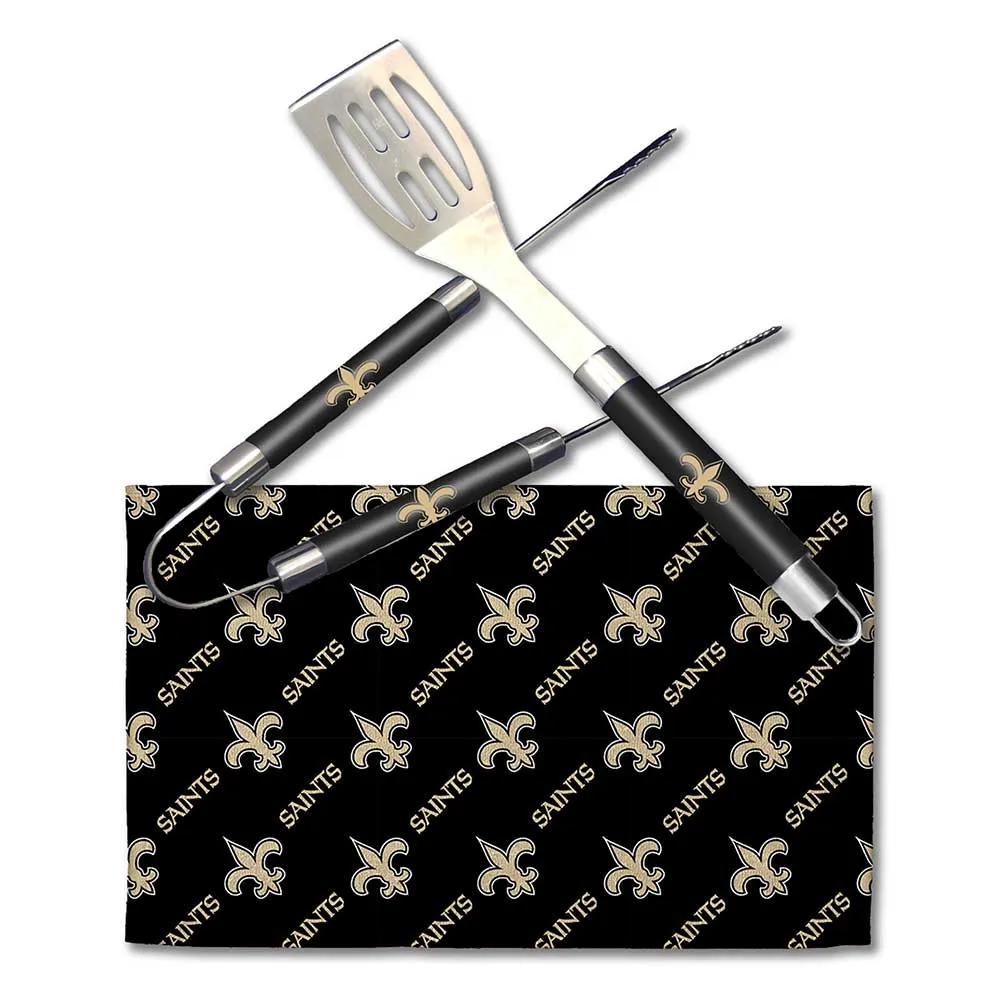 NFL New Orleans Saints 3 Piece BBQ Utensil Set