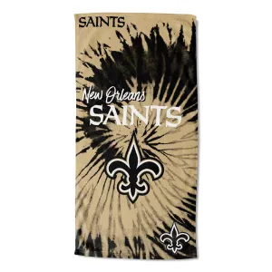 NFL New Orleans Saints Psychedelic Beach Towel 30x60 Inches