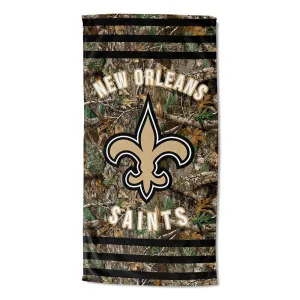 NFL New Orleans Saints Realtree Stripes Beach Towel 30x60 Inches