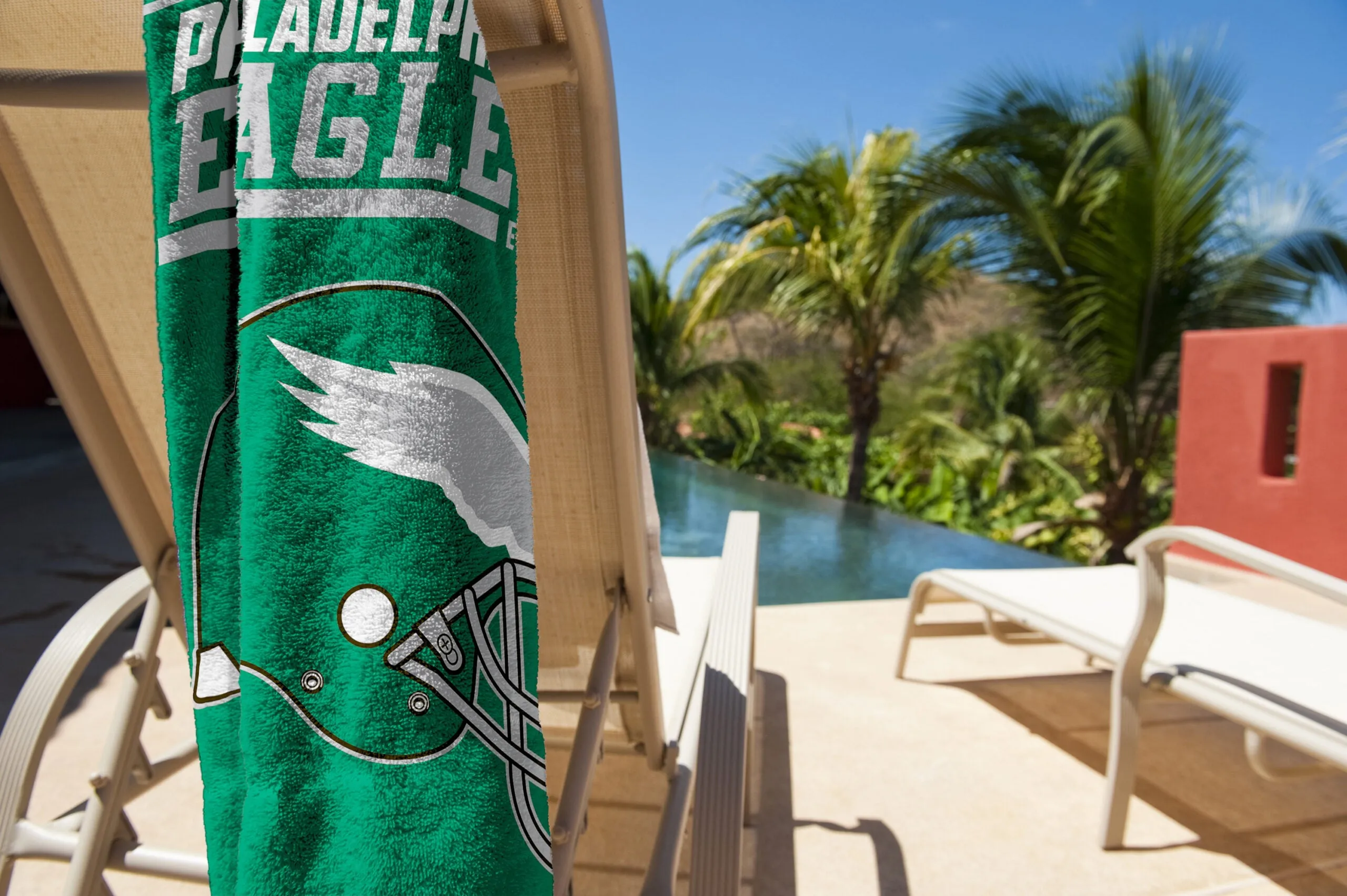 NFL Philadelphia Eagles 40 Yard Dash Legacy Beach Towel 30x60 Inches