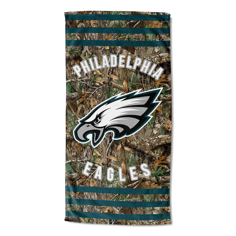 NFL Philadelphia Eagles Realtree Stripes Beach Towel 30x60 Inches