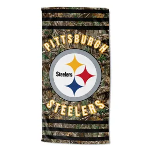 NFL Pittsburgh Steelers Realtree Stripes Beach Towel 30x60 Inches