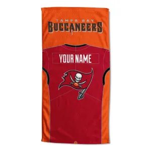 NFL Tampa Bay Buccaneers Jersey Personalized Beach Towel 30x60 Inches