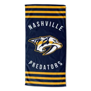 NHL Nashville Predators Stripes Beach Towel 30x60 Inches