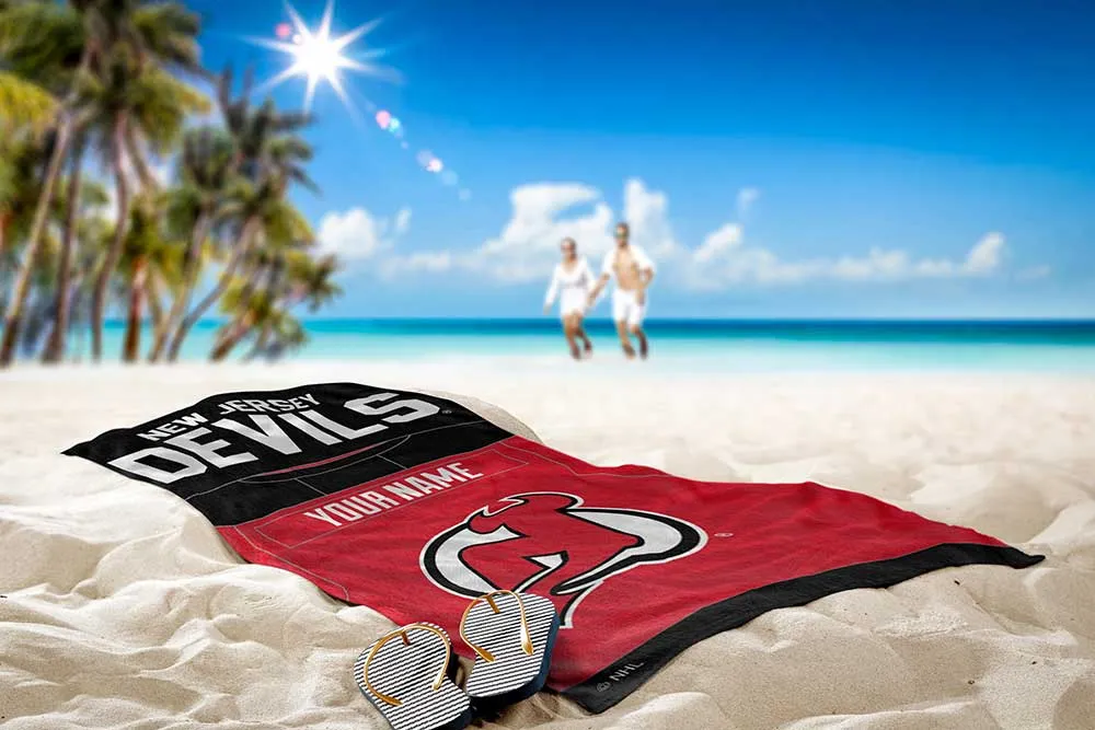 NHL New Jersey Devils Beach Towel 30x60 Inches