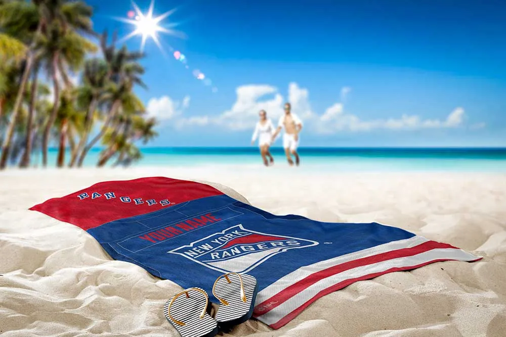 NHL New York Rangers Beach Towel 30x60 Inches