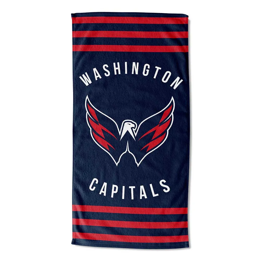 NHL Washington Capitals Stripes Beach Towel 30x60 Inches