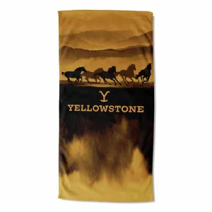 Paramount Yellowstone Beach Towel Wild Horses