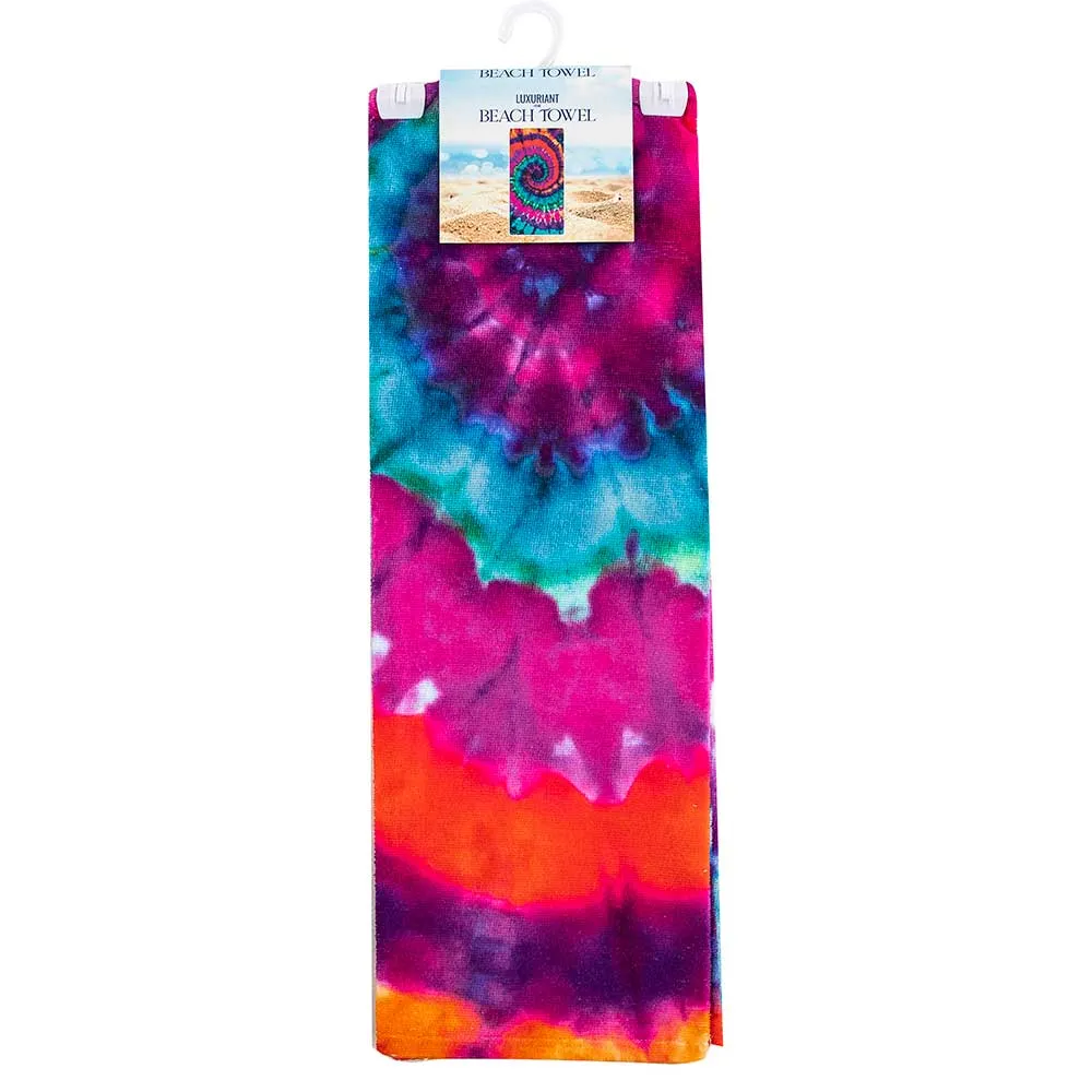 Psychedelic Tie Dye Beach Towel 30x60 Inches