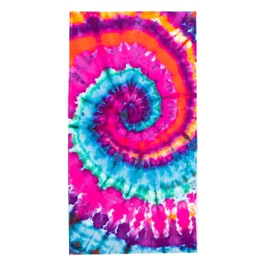 Psychedelic Tie Dye Beach Towel 30x60 Inches