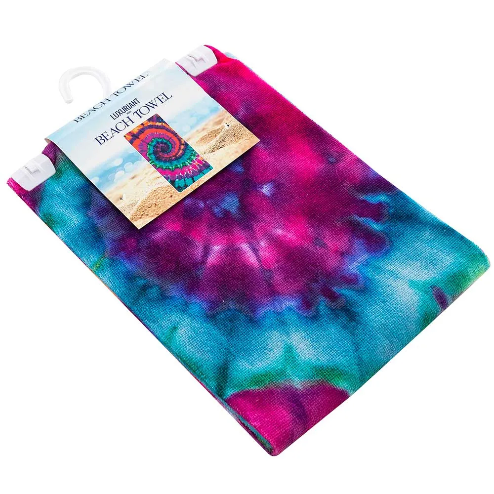 Psychedelic Tie Dye Beach Towel 30x60 Inches