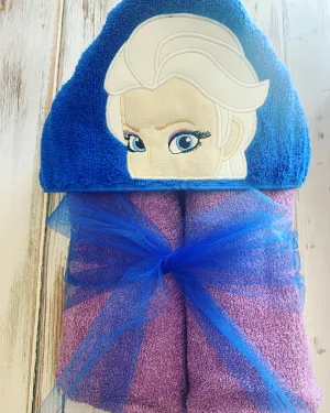 Queen Elsa Hooded Towel