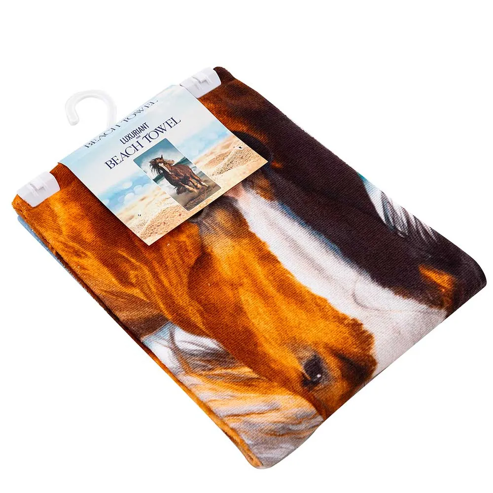 Running Horse Beach Towel 30x60 Inches