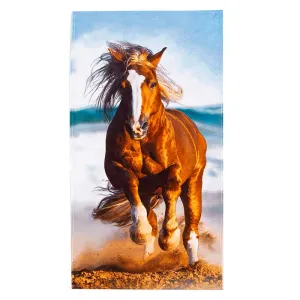 Running Horse Beach Towel 30x60 Inches