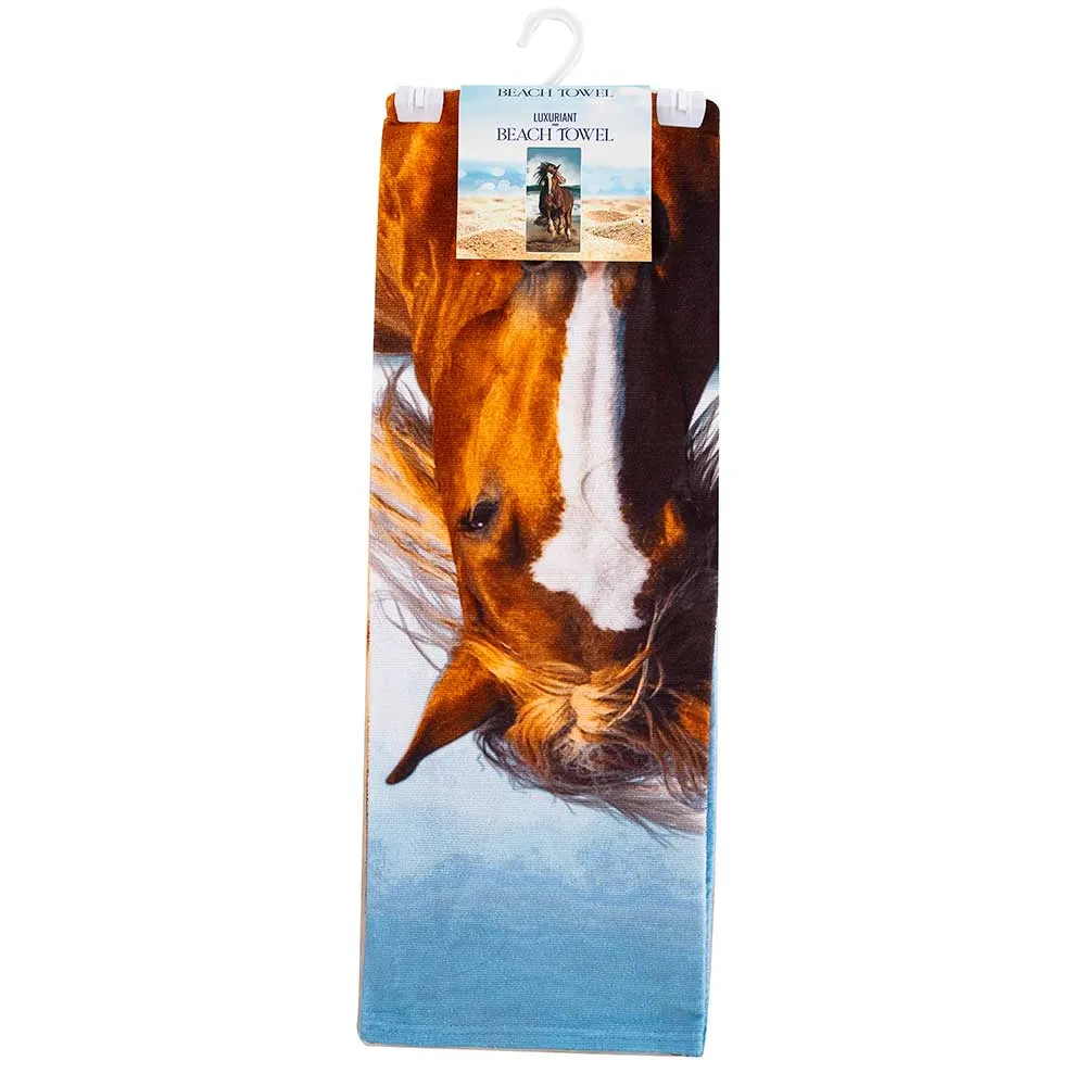 Running Horse Beach Towel 30x60 Inches