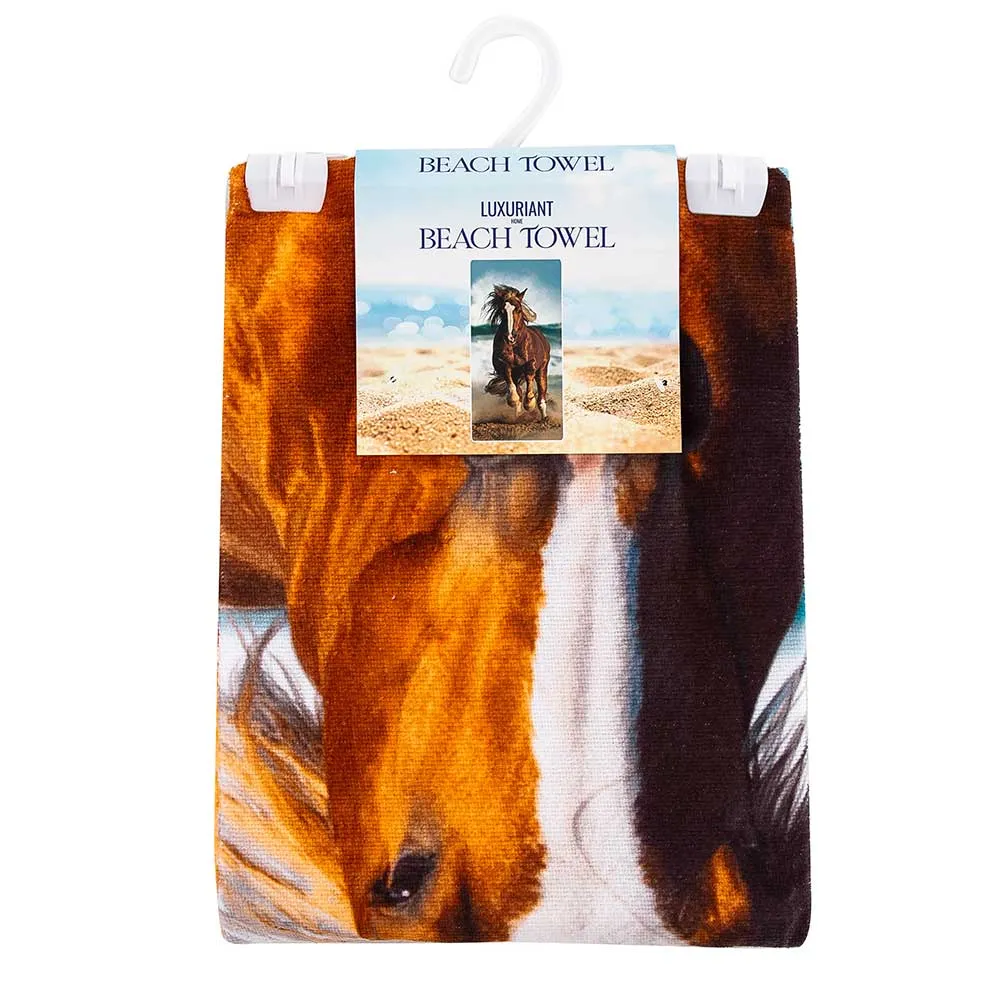 Running Horse Beach Towel 30x60 Inches