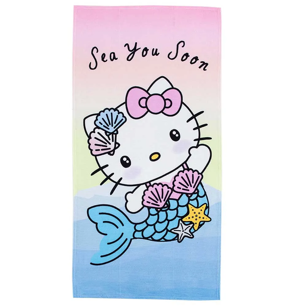 Sanrio Hello Kitty Sea You Soon Beach Towel 30x60 Inches