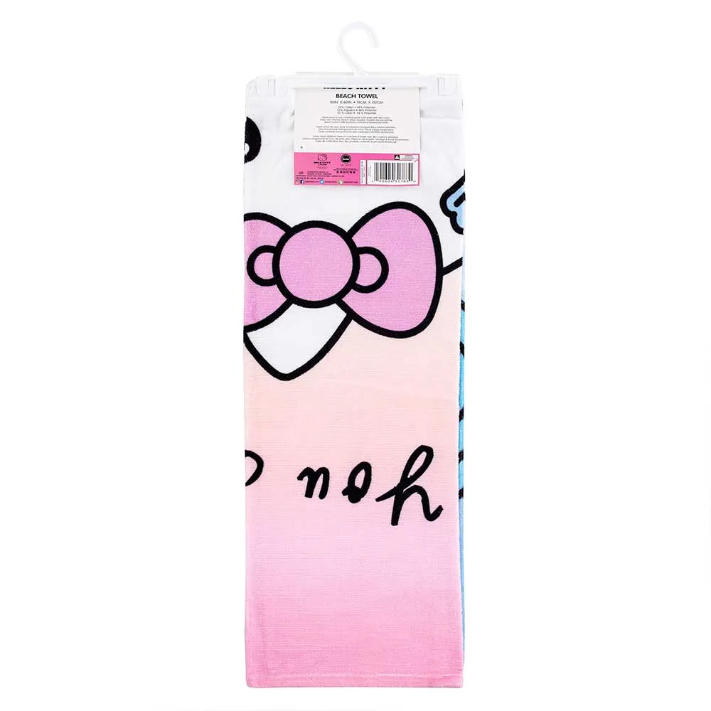 Sanrio Hello Kitty Sea You Soon Beach Towel 30x60 Inches