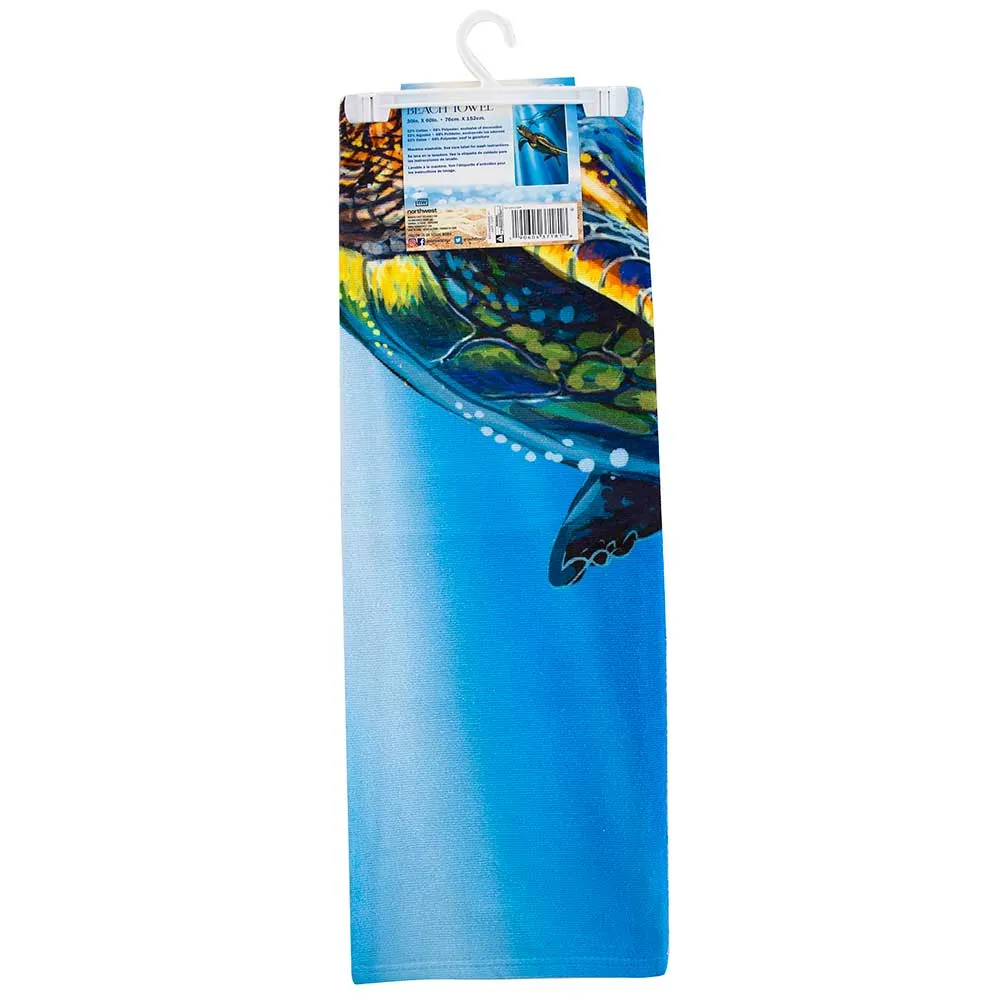 Sea Turtle Swim Beach Towel 30x60 Inches