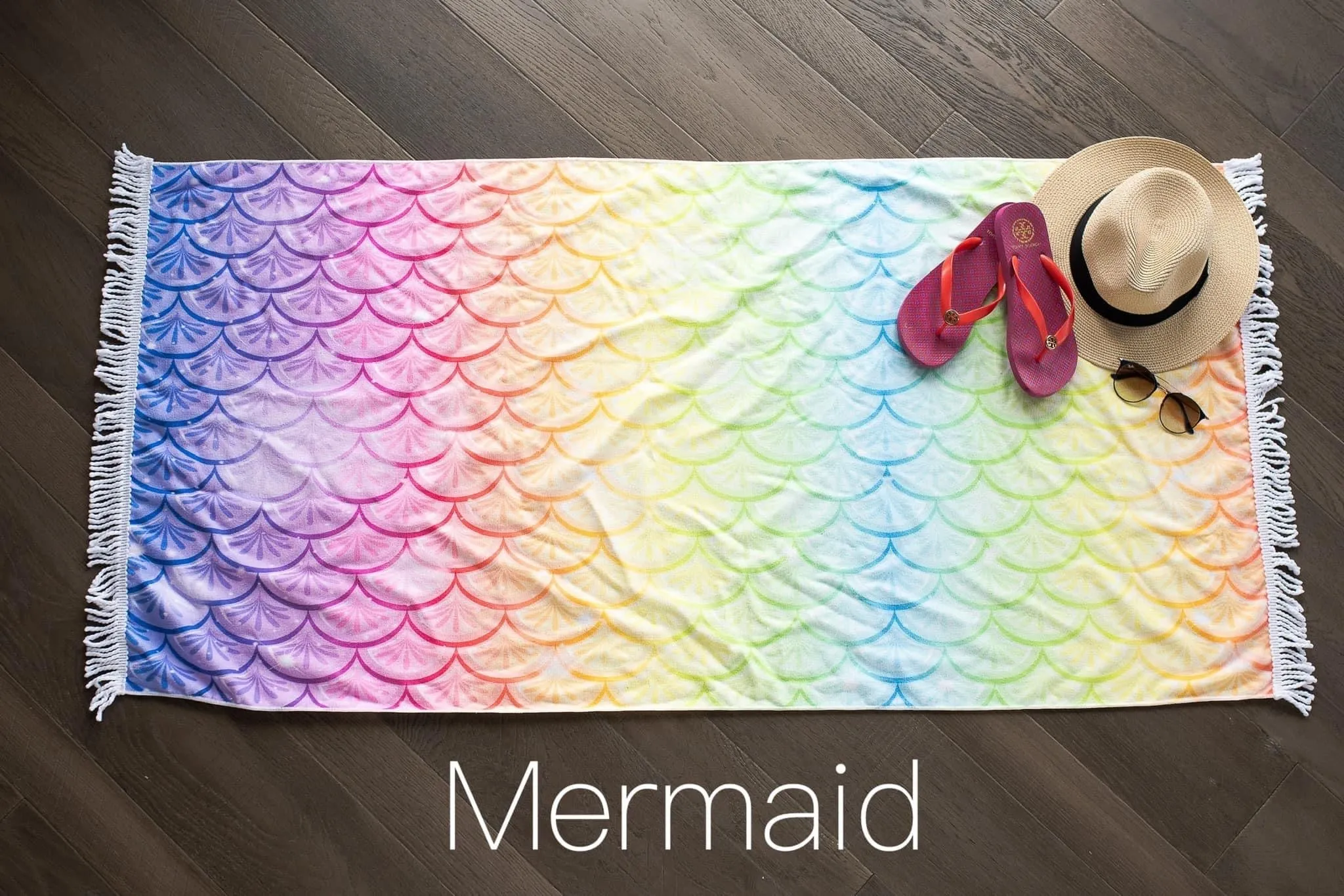 Tassel Water Color Beach Towels