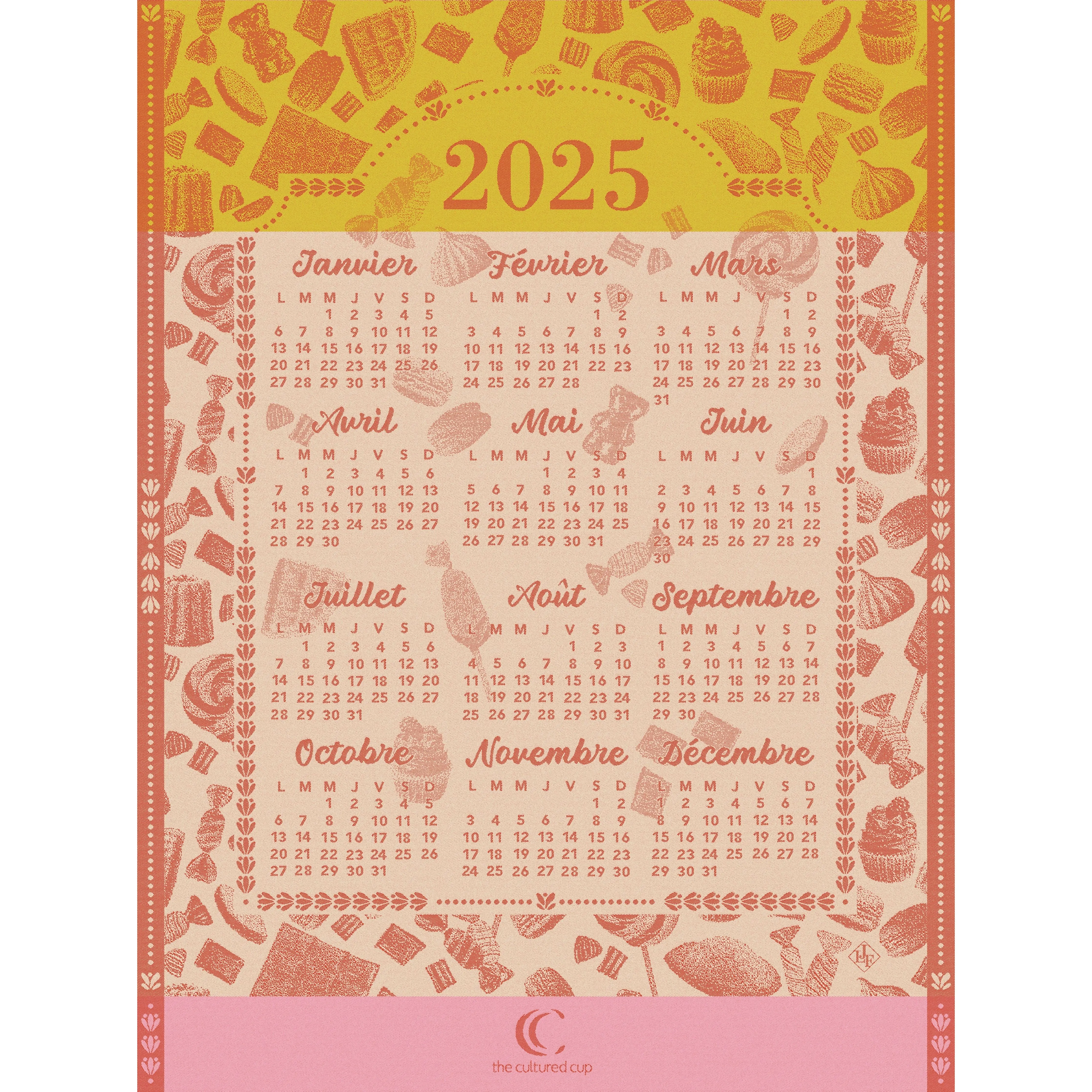 Tea Towel, 2025 Calendar