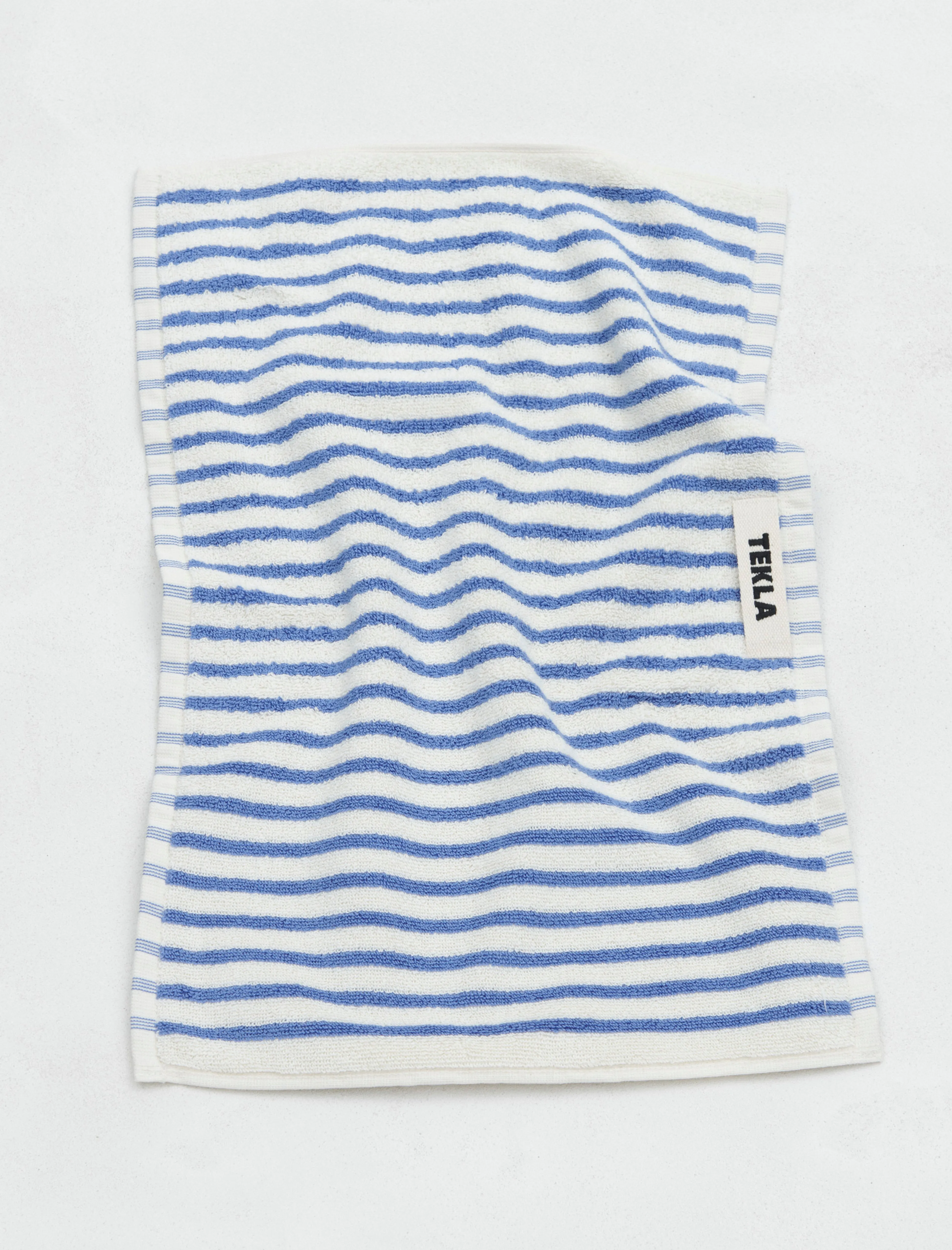 Terry Towel Striped Coastal Blue