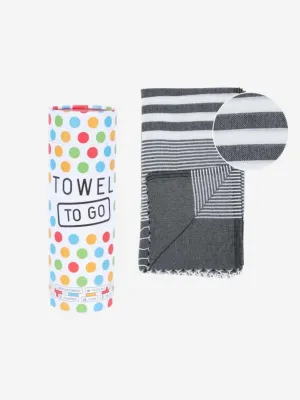 Towel to Go Malibu Hammam Towel Black