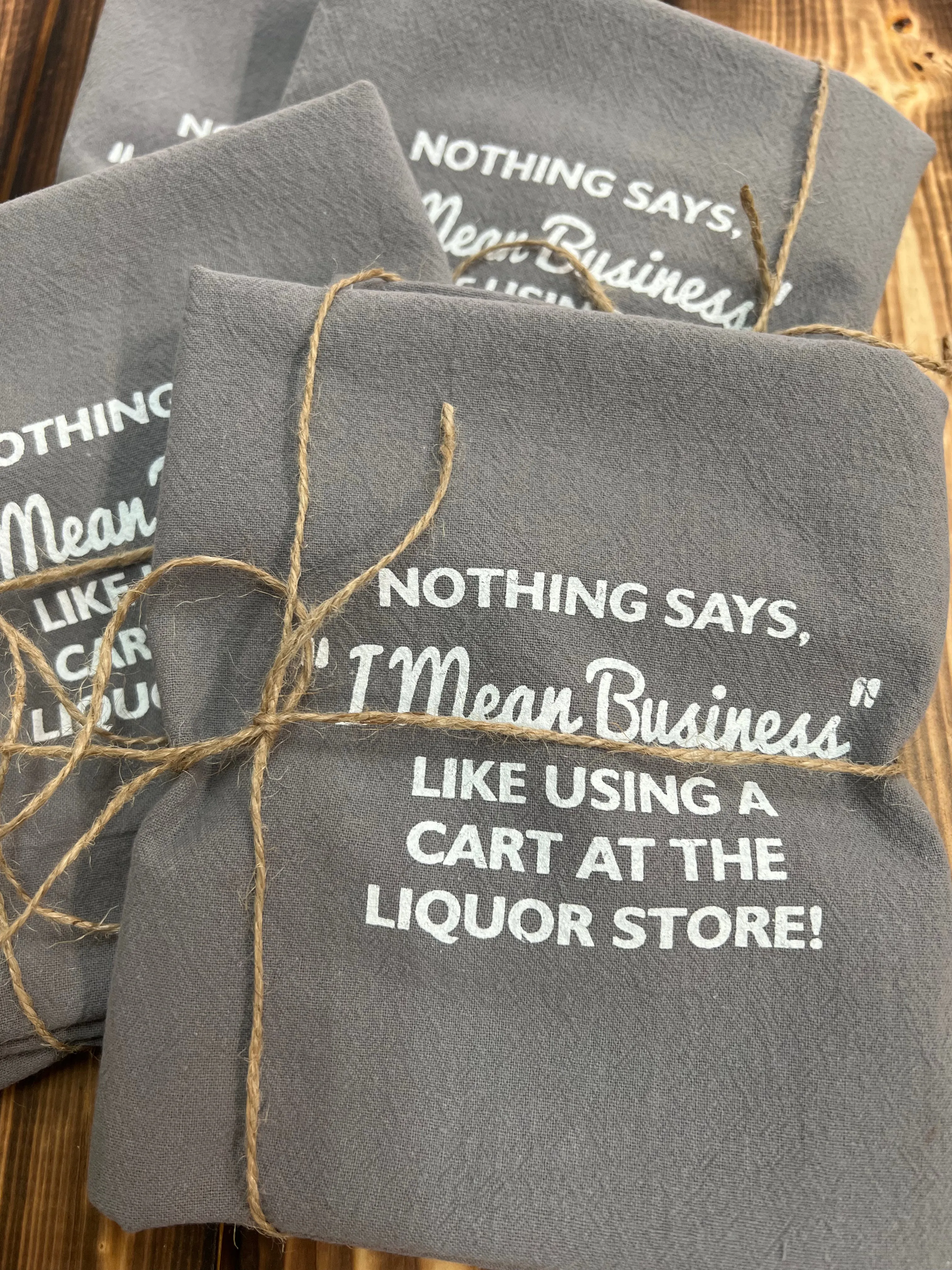 Using A Cart - Liquor Store Kitchen Towel