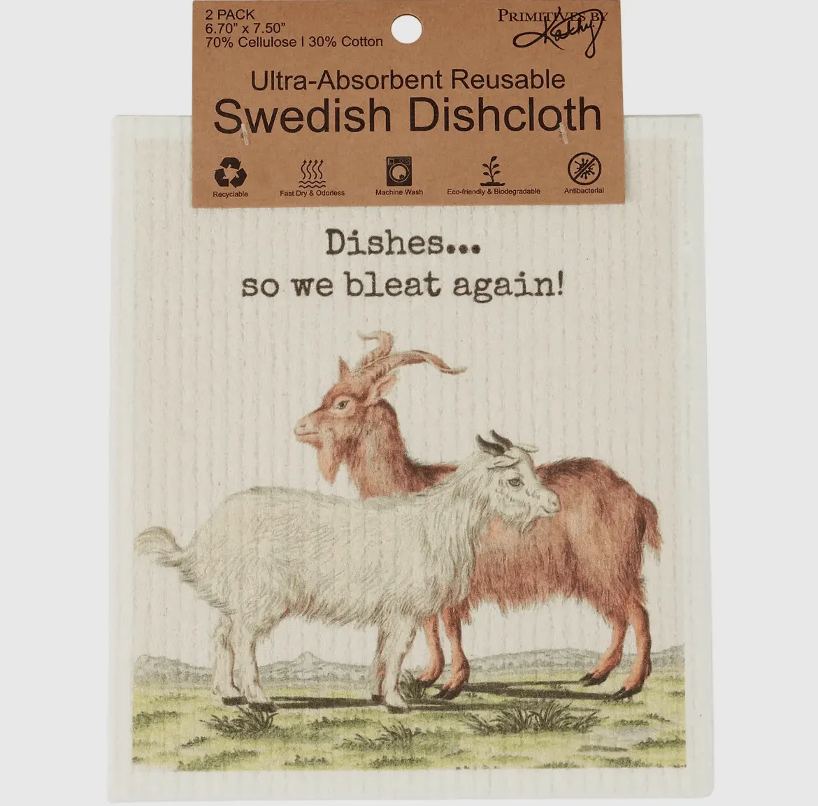 ‘You Goat This’ Swedish Dishcloth Set